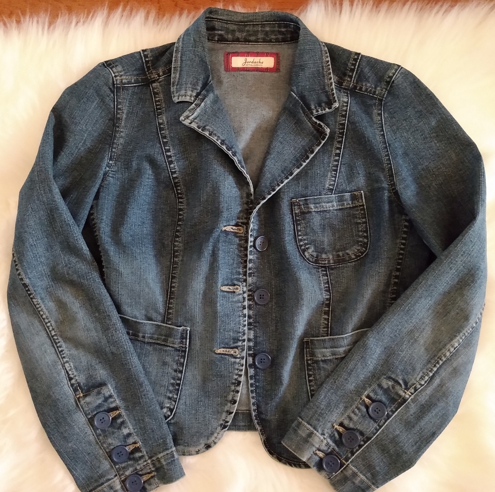 Vintage Jordache Denim Jacket, Size Large